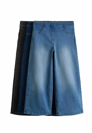 THE SET REGULAR FIT - 3 PACK WIDE LEG PULL ON JEGGINGS . - Egyenes szárú farmer - dark blue mid blue black denim
