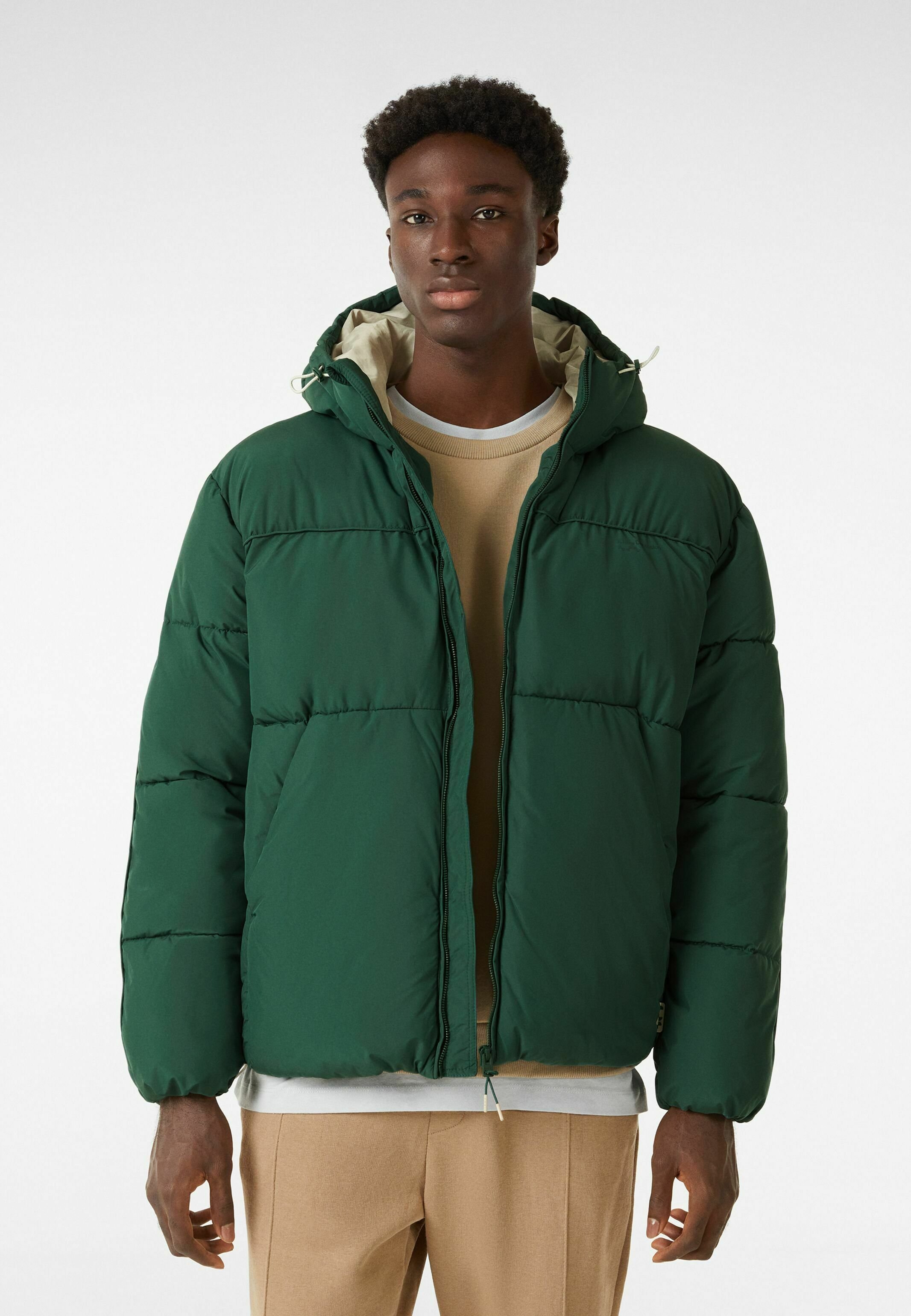 Bershka PUFFY - Winter jacket - dark 