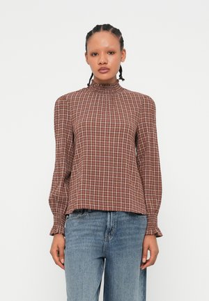 VMCENIA CHECK TOP - Blouse - tortoise shell
