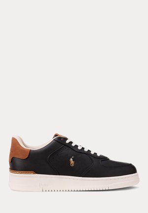Polo Ralph Lauren MASTERS COURT LEATHER SNEAKER UNISEX - Baskets basses - black/tan