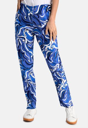 MIT ORNAMENT-PRINT - Stoffhose - blue white