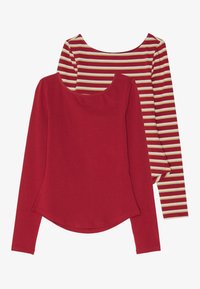 Unselected, offwhite/dark red