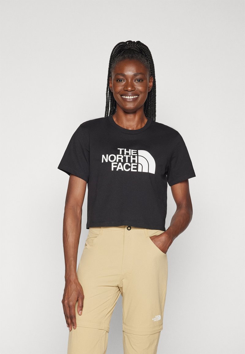 The North Face EASY RELAXED CROPPED TEE - Triko s potiskem - black