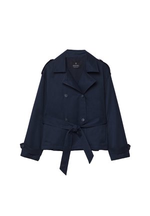 Stradivarius WITH BELT - Veste légère - dark blue
