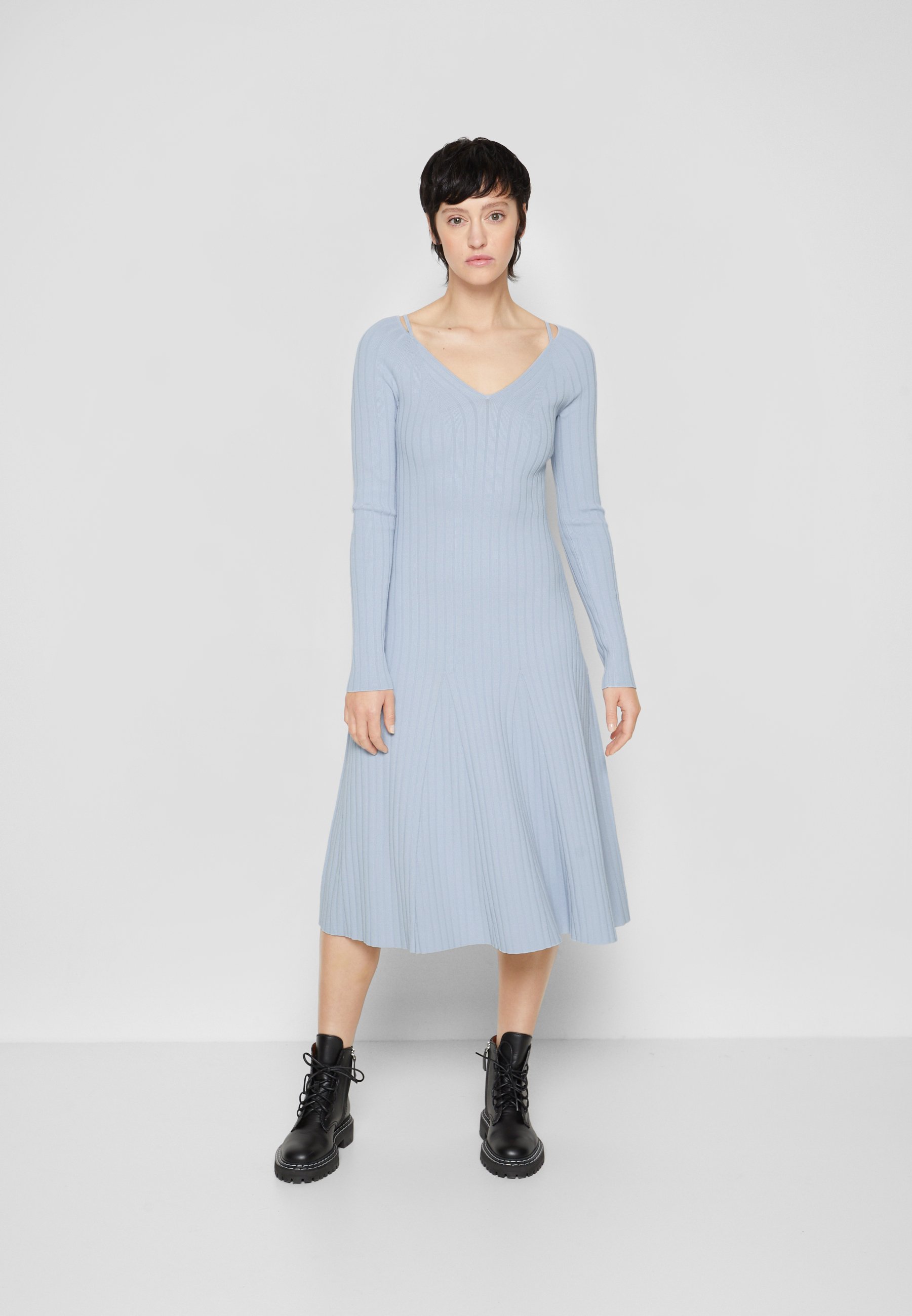 V-NECK DRESS - Jumper dress - stone 