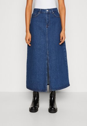 A-line skirt - blue denim