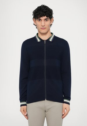 CARDIGAN ZIP THRU - Strickjacke - very dark navy