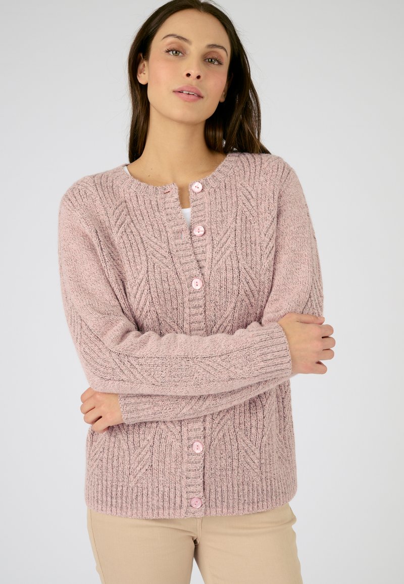 Gilet Mi-long Damart Femme Taille 46/48 - Laine Chiné Noir Et Blanc - Occasion Très Bon état