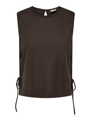 JDY, JDYLESLIE S/L BOW TOP JRS NOOS - Blusa - chocolate brown