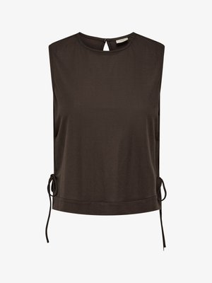JDY, JDYLESLIE S/L BOW TOP JRS NOOS - Blusa - chocolate brown