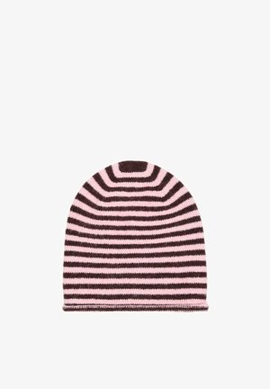 Bershka, STRIPED BEANIE - Bonnet - light pink
