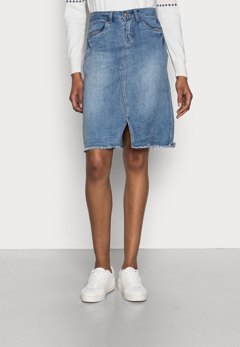 Damen Jeansröcke | Cream KAMMIE SKIRTJeansrocksoft blue denim/blau - HX26325 Damen Jeansröcke | Cream KAMMIE SKIRTJeansrocksoft blue denim/blau - HX26325