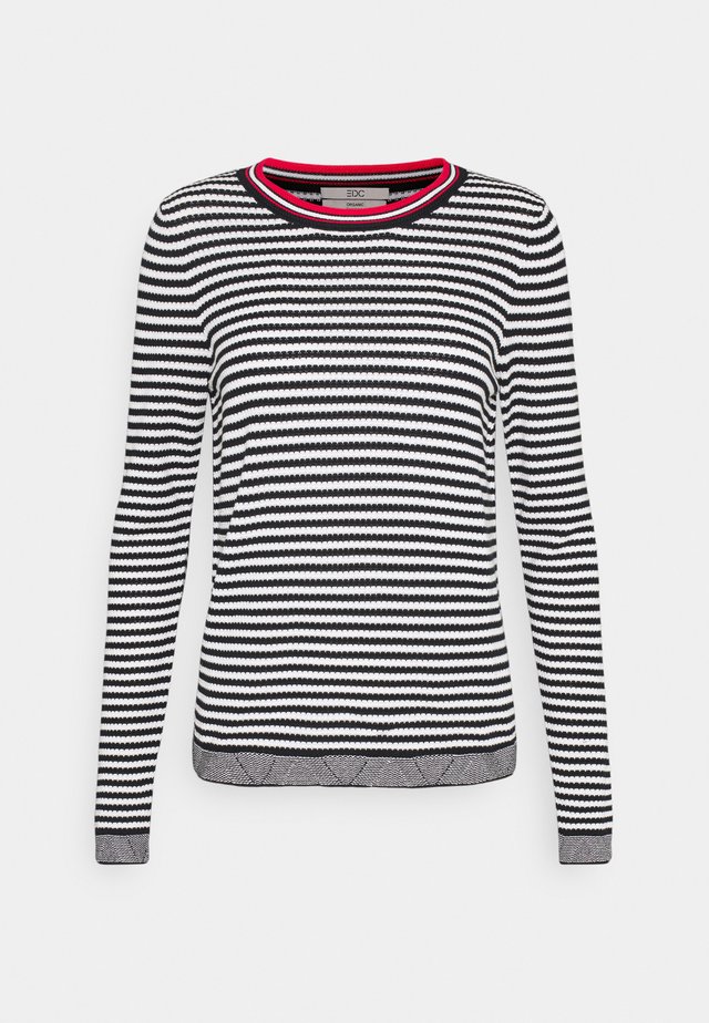 STRIPED - Strikpullover /Striktrøjer - black