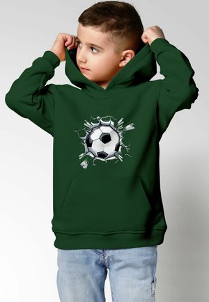 FUSSBALL SPORT GESCHENKE AUFDRUCK PRINT - Hoodie - dunkelgrün