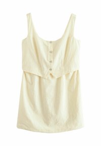 REGULAR FIT - SLEEVELESS MINI  - Skjortklänning - buttermilk yellow