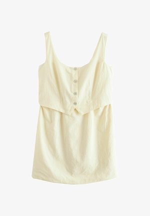Next REGULAR FIT - SLEEVELESS MINI  - Abito a camicia - buttermilk yellow