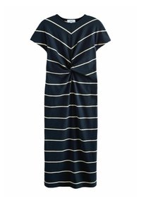 TWIST REGULAR FIT - Džersio suknelė - navy blue white stripe