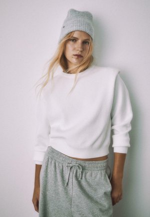 WITH SHOULDER PADS  - Neule - white