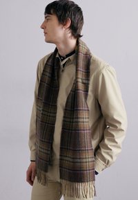 Polo Ralph Lauren REVERSIBLE PLAID WOOL BLEND SCARF - Κασκόλ - dark brown plaid