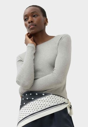 Marks & Spencer, 2X2 RIB LS CREW NECK TEE. - Langærmet T-shirt - grey marl