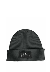 Neverless MIT PATCH AUFDRUCK HERZSCHLAG WANDERN - Beanie - dunkelgrau