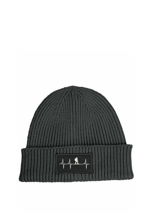 MIT PATCH AUFDRUCK HERZSCHLAG WANDERN - Beanie - dunkelgrau