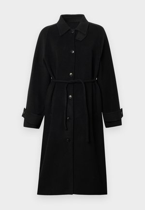 BELTED - Abrigo clásico - black