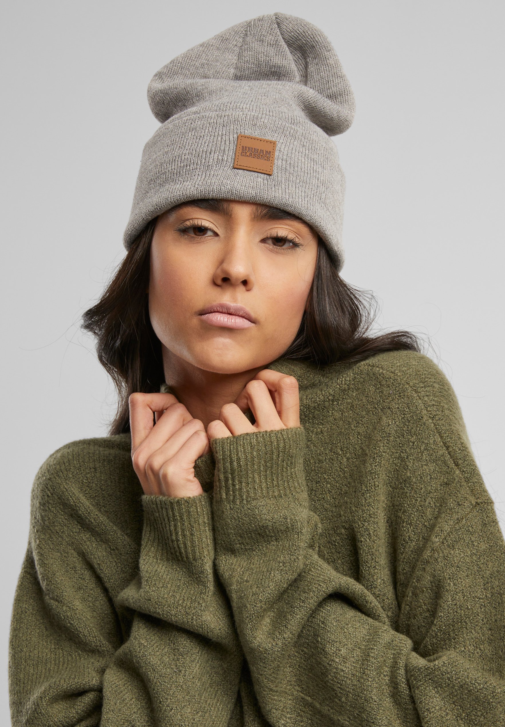 Urban Classics PATCH LONG - Beanie - grey - Zalando