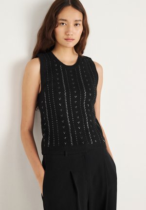ELAINE - Strickpullover - black