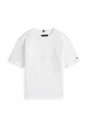 SIGNATURE EMBROIDERY - T-shirt con stampa - white