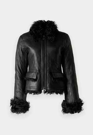 REMAIN JACKET - Chaqueta de cuero - black