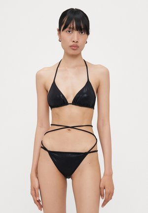 CRISS CROSS BRA BOTTOM - Bikini - black
