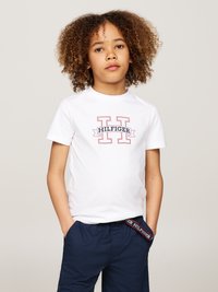 Tommy Hilfiger REGULAR TEE - Camiseta estampada - white