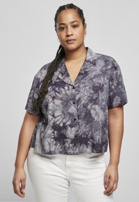 Urban Classics - LADIES VISCOSE TIE DYE RESORT SHIRT - Gombos blúz - dark Miniatűr kép 1