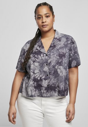 Urban Classics LADIES VISCOSE TIE DYE RESORT SHIRT - Pogājama blūze - dark