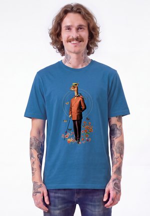 watapparel, FANCY LLAMA UNISEX - T-shirt imprimé - mindful blue
