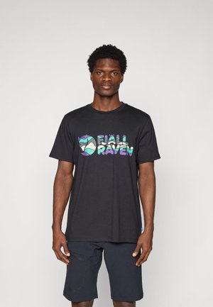 Fjällräven LOGO - Triko s potiskem - black