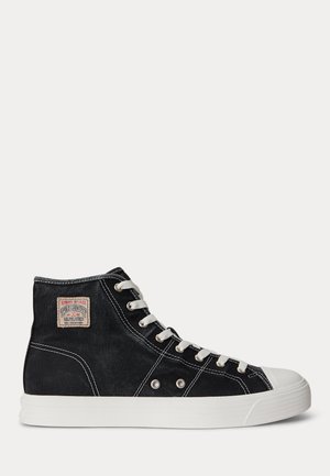 Polo Ralph Lauren, AYERS CANVAS HIGH TOP SNEAKER - Sneaker high - black