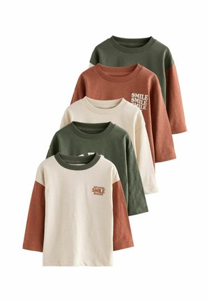 Next, REGULAR FIT - LONG SLEEVE T-SHIRTS 5 PACK . - Camiseta de manga larga - multi minerals