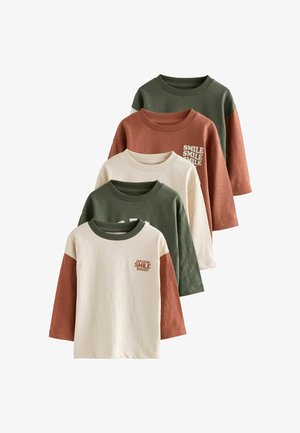 Next, REGULAR FIT - LONG SLEEVE T-SHIRTS 5 PACK . - Longsleeve - multi minerals