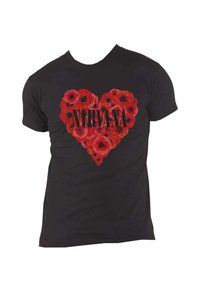 Paradiso Clothing NIRVANA POPPY HEART - Print T-shirt - black
