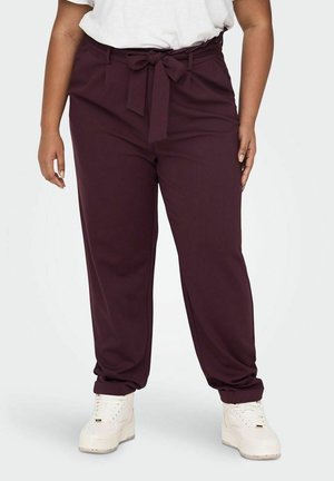 Trousers - mottled dark red