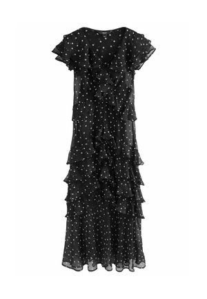 Next REGULAR FIT - Maxikleid - black white polka dot