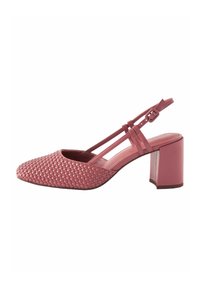 Next - FOREVER COMFORT SQUARE TOE WEAVE BLOCK HEEL - Klasszikus sarkú cipők - rose pink Miniatűr kép 1