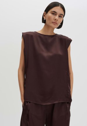 someday., RELAXED SATIN SHINE - Bluse - mahogany