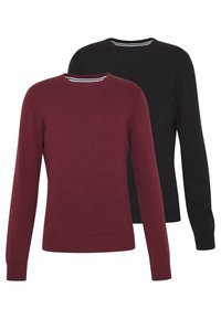 2 PACK  - Camisola - black/bordeaux
