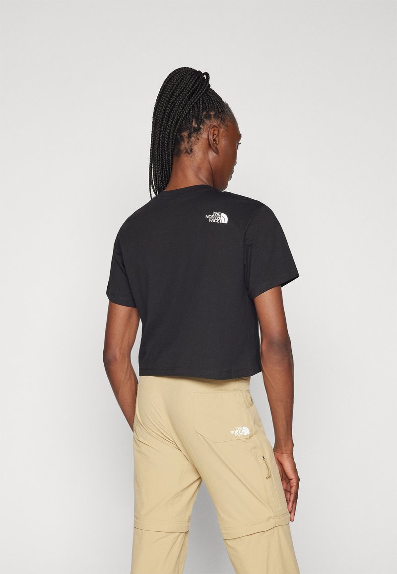 The North Face EASY RELAXED CROPPED TEE - Triko s potiskem - black