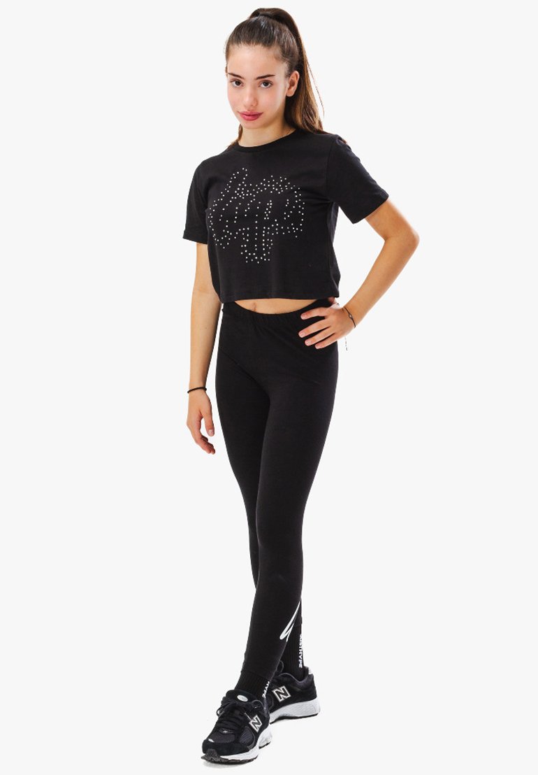 Hype T-shirt print zwart