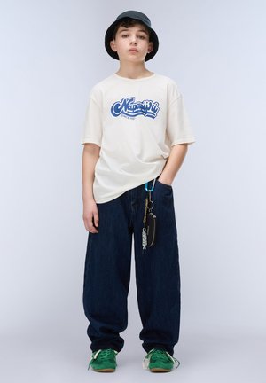 Napapijri K S-LUSTRE SS - Print T-shirt - white whisper