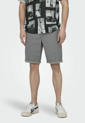 Only & Sons NORMAL GESCHNITTEN - Shorts - grey pinstripe